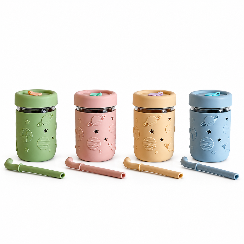 Vaso de vidrio para niños pequeños